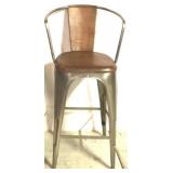 Butler leather & metal barstool
