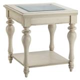Stein World Delphi end table w/ glass top