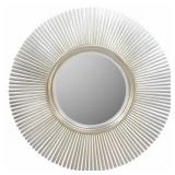 54" Alden Parkes Harmonie wall mirror in silver