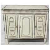 Distressed painted 3 door server
