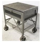 Industrial wood top & metal wire base stand