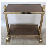 Jonathan Charles glass top 2 tier stand