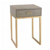 Sterling Shagreen Side Table - one drawer