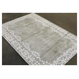 Silver overlay thick pile rug 70 x 47