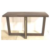 Modern History brass inlay sofa table in stain