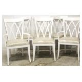 Set of 6 Alden Parkes white Couture dining chairs