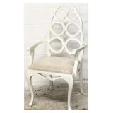 Alden Parkes Carlysle white lacquer arm chair