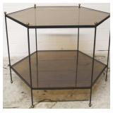 Chelsea House hexagon smokey glass top table