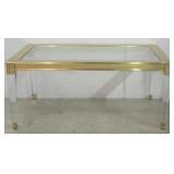 Modern History Brass & Acrylic coffee table