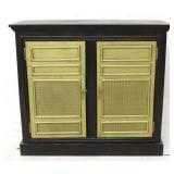 Painted wood & metal double door server