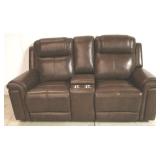 Leather Italia electric loveseat - as is
