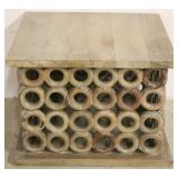 Wood ring side table by Iron Butterfly