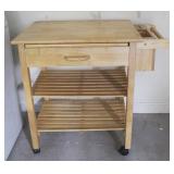 Rolling Wood Table/Cart