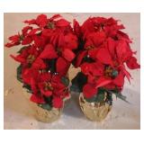 Poinsettia Faux Flowers (4pcs) - 16" tall