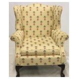 Chippendale wing back chair by Cashion