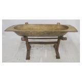 Wood Dough Bowl w/ Stand