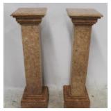 Pair Marble Pedestals