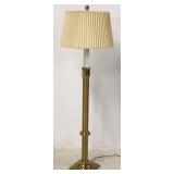 Thick pole brass floor lamp