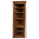 Oak open corner shelf