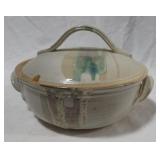 Covered Art Pottery Dish signed by Mangum 