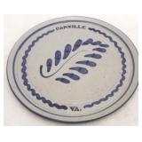 Danville, VA pottery platter - signed