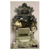 Monumental etched & cut Venetian Mirror