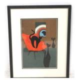 Mid century cat framed print