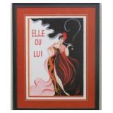 aElle Ou Lui fashion print by Erte