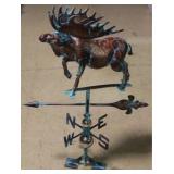 Copper moose weathervane - 39" tall