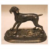 Bronze Hunting Dog Statue