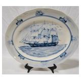 Large Oxney Green Hand Decorated Platter