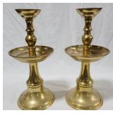 Pair of Brass Candle Lusters
