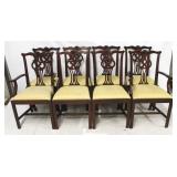 Set of 8 Link Taylor Chippendale mahogany chairs