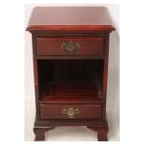 Mahogany bracket foot 2 drawer bedside stand