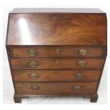 English mahogany slant front secretary