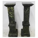 Pair Marble Pedestals