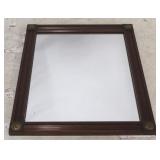 Mahogany mirror with rosettes