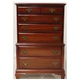Mahogany chest on chest