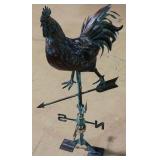 Copper chicken weathervane - 35" tall