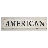 Metal American sign