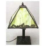 Vintage slag glass lamp