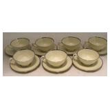 Set of 7 Lenox "Montclair" Cups + Saucers