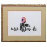 Pink Glazed Doughnut Escorts by Banksy
