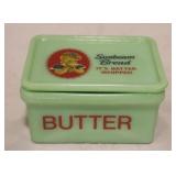 Jadeite Sunbeam Covered Butter Dish