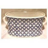 Large Blue & White Tub