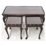 English Queen Anne nesting coffee table set
