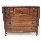 English Sheraton inlaid butler chest / desk