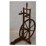 German painted spinning wheel