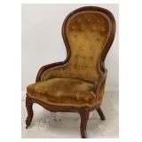 Victorian tufted back parlor chair