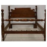 Queen size carved poster bed